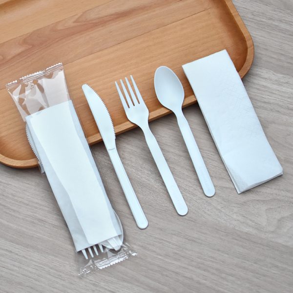 CPLA 7-inch knife, fork, and spoon