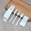 CPLA 7-inch knife, fork, and spoon